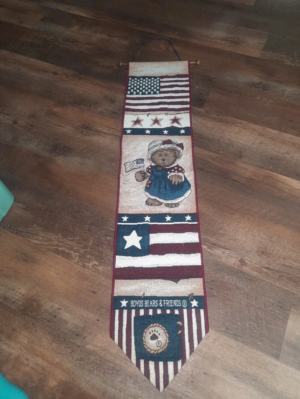 Boyds Bears Patriotic Bear Wall Hanging - Red, Blue, White